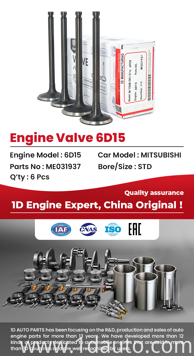 MITSUBISHI 6d15 Engine Valves 